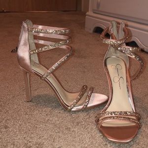Gold Strappy Heels